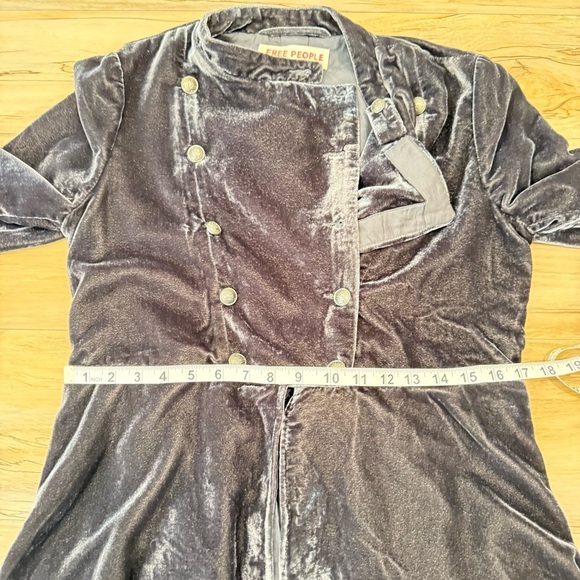 Free People Faye Velvet Jacket Military Style - Picture 12 of 13